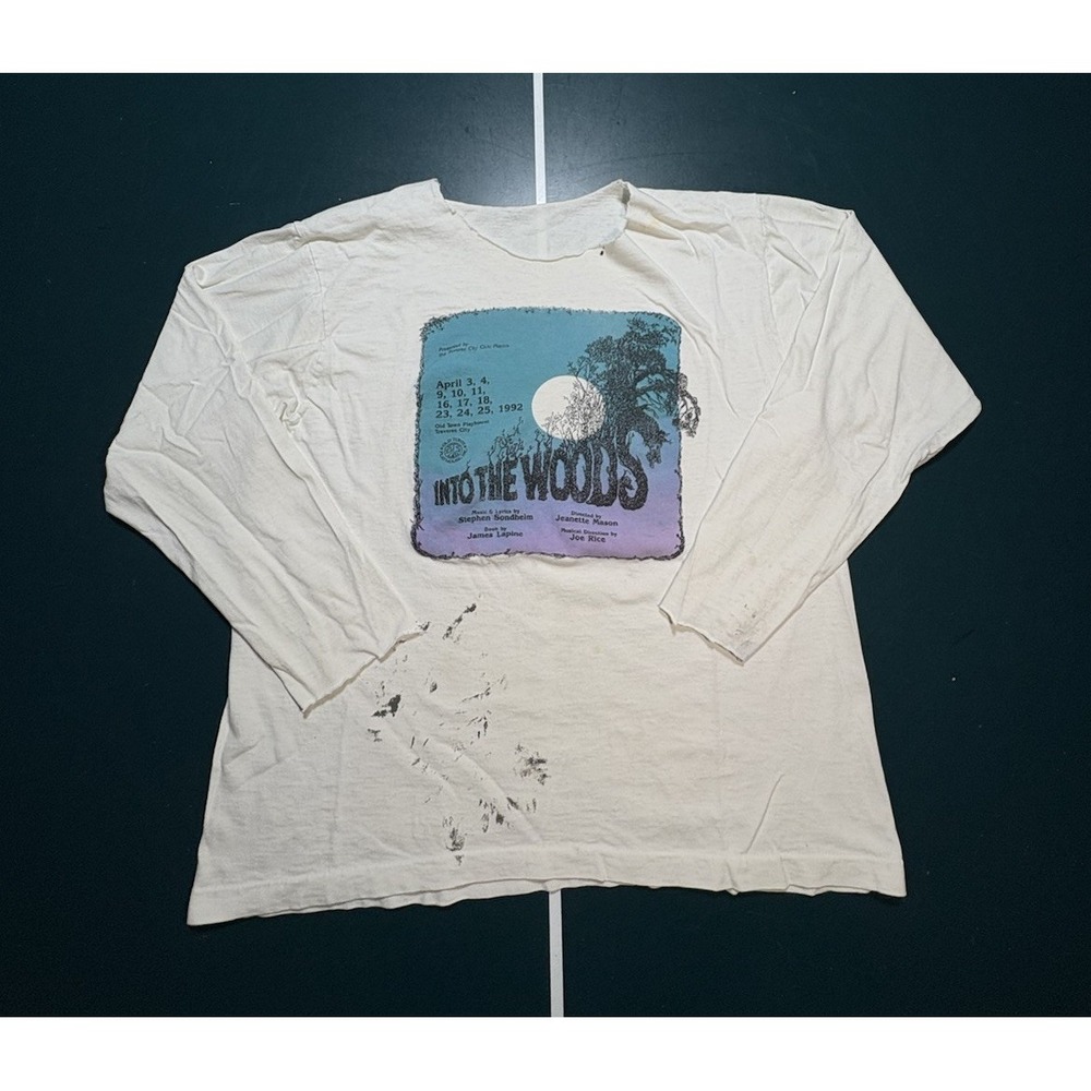 Vintage 90s Into The Woods Musical T Shirt Sz M‎ Old Town Playhouse 1992 Theatre